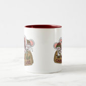 Fröhliches Christmouse Zweifarbige Tasse (Mittel)