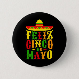 Fröhliches Cinco De Mayo Mexikanisches Festival Pa Button