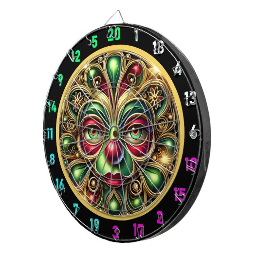 Fröhliches Clowgefecht mit Dartboard aus der Roten Dartscheibe (Vorderseite rechts)