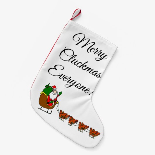 Fröhliches Cluckmas jeder! WeihnachtsStrumpf Kleiner Weihnachtsstrumpf (Vorderansicht (hängend))