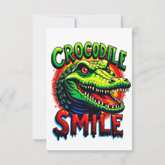 "Fröhliches Crocodile Lächeln - Spaß und Whimsical