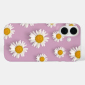 Fröhliches Daisy-Muster auf rosa Hintergrund Case-Mate iPhone Hülle (Rückseite (Horizontal))