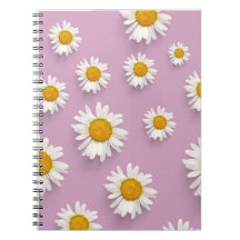Fröhliches Daisy-Muster auf rosa Hintergrund
