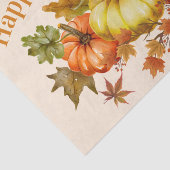 Fröhliches Dankeschön Wasserfarbenkürbis und Blätt Seidenpapier (Ausschnitt)