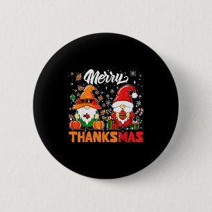Fröhliches Danksmas Lustiger Herbst Thanksgiving S Button