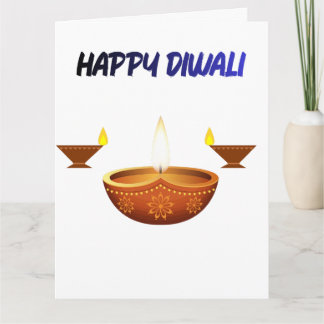 Fröhliches Diwali Traditionelle Öllampen Lichtfest Karte