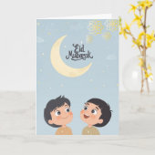 Fröhliches Eid al-Fitr-Design Karte (Gelbe Blume)