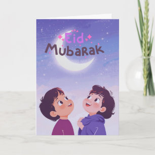 Fröhliches Eid-al-Fitr-Design Karte