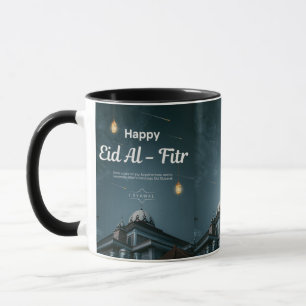 Fröhliches Eid Al-Fitr-Moschee-Laternen-Nacht-Kuns Tasse