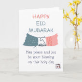 Fröhliches Eid - Handschlag Karte (Gelbe Blume)