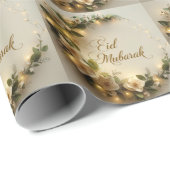 Fröhliches Eid Mubarak Weißer Halbmond-Wrap-Papier Geschenkpapier (Rolleneckpunkt)