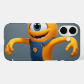 „Fröhliches Einaugenmonster mit Geisterfreund“ Case-Mate iPhone Hülle (Rückseite (Horizontal))