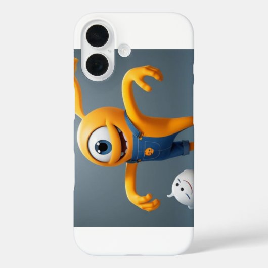 „Fröhliches Einaugenmonster mit Geisterfreund“ Case-Mate iPhone Hülle (Rückseite)