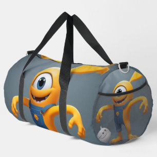 „Fröhliches Einaugenmonster mit Geisterfreund“ Duffle Bag