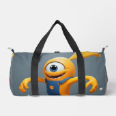 „Fröhliches Einaugenmonster mit Geisterfreund“ Duffle Bag (Vorderseite)