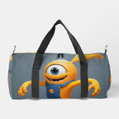 „Fröhliches Einaugenmonster mit Geisterfreund“ Duffle Bag (Rückseite)