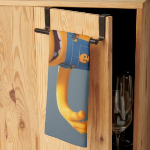 „Fröhliches Einaugenmonster mit Geisterfreund“ Geschirrtuch