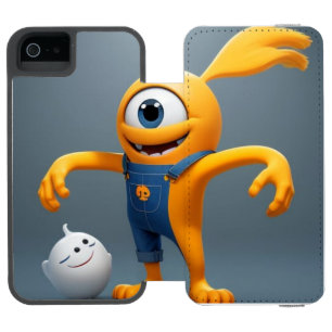 „Fröhliches Einaugenmonster mit Geisterfreund“ Incipio Watson™ iPhone 5 Geldbörsen Hülle