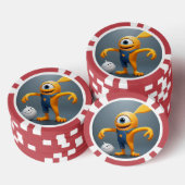 „Fröhliches Einaugenmonster mit Geisterfreund“ Pokerchips (Stapel)