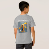 „Fröhliches Einaugenmonster mit Geisterfreund“ T-Shirt (Schwarz voll)