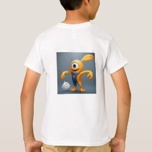 „Fröhliches Einaugenmonster mit Geisterfreund“ T-Shirt