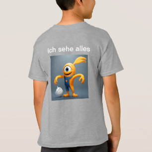 „Fröhliches Einaugenmonster mit Geisterfreund“ T-Shirt