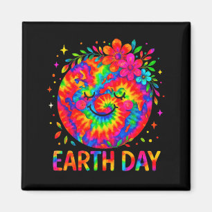 Fröhliches Erdtag-Shirt Süße Erde Florales Erdtag- Magnet