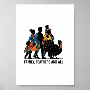 Fröhliches Erntedankfest Familienessen Design  Poster
