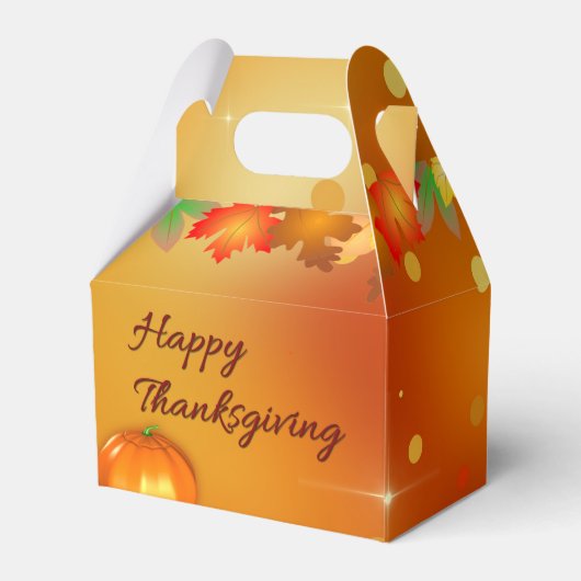 Fröhliches Erntedankfest farbenfrohe Herbstleaves Geschenkschachtel (Rückseite)