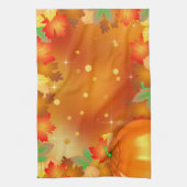 Fröhliches Erntedankfest farbenfrohe Herbstleaves Geschirrtuch (Vertikal)