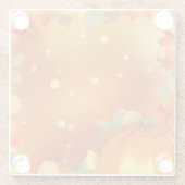 Fröhliches Erntedankfest farbenfrohe Herbstleaves Glasuntersetzer (Rückseite)