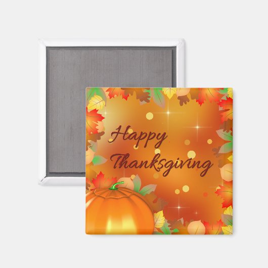 Fröhliches Erntedankfest farbenfrohe Herbstleaves Magnet (Vorderseite/Rückseite)