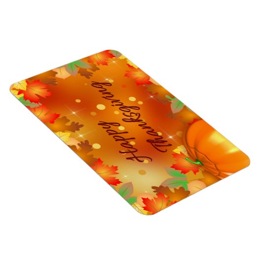 Fröhliches Erntedankfest farbenfrohe Herbstleaves Magnet (Rechte Seite)