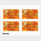 Fröhliches Erntedankfest farbenfrohe Herbstleaves Rechteckiger Aufkleber (Blatt)