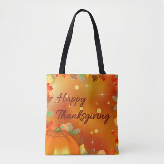 Fröhliches Erntedankfest farbenfrohe Herbstleaves Tasche (Vorderseite)