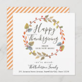 Fröhliches Erntedankfest Herbstkranz Feiertag Bewe Ankündigung (Vorne/Hinten)