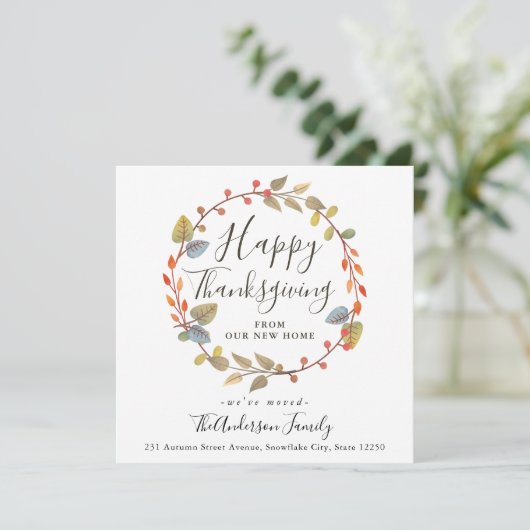 Fröhliches Erntedankfest Herbstkranz Feiertag Bewe Ankündigung (Stehend Vorderseite)