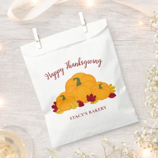 Fröhliches Erntedankfest Pumpkins & Blätter Geschenktütchen (Ausgeschnitten)