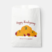 Fröhliches Erntedankfest Pumpkins & Blätter Geschenktütchen (Vorderseite)