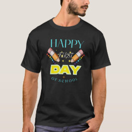 Fröhliches Erstes Schultag T-Shirt 