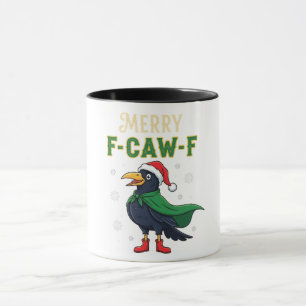 Fröhliches F-Kah-F Lustiges Weihnachten Rabe Krähe Tasse