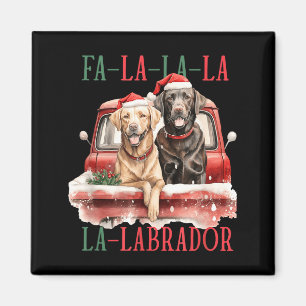 Fröhliches Fa La La Labrador Weihnachten  Magnet