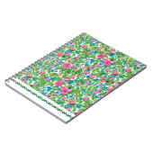 Fröhliches, farbenfrohes Sommerpattern botanische Notizblock (Linke Seite)