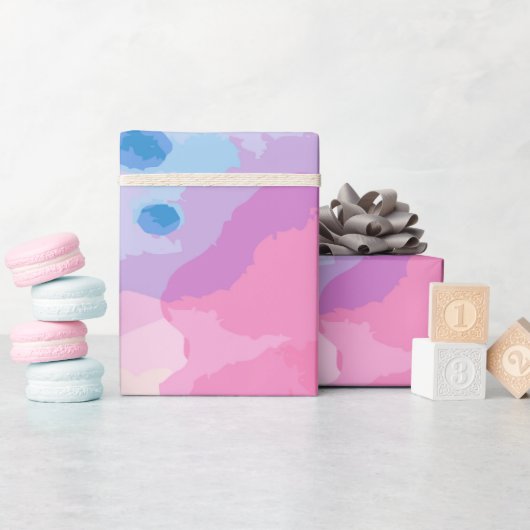 Fröhliches Farbwasserflecken-Muster Geschenkpapier (Babyparty)