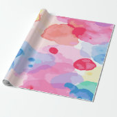 Fröhliches Farbwasserflecken-Muster Geschenkpapier (Ungerollt)