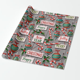 Fröhliches Ferien Durcheinander Geschenkpapier