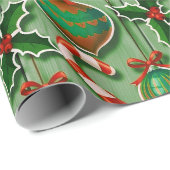 Fröhliches Ferienchaos Grün Geschenkpapier (Rolleneckpunkt)