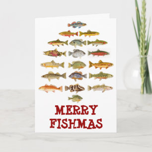 Fröhliches Fishmas Feiertagskarte