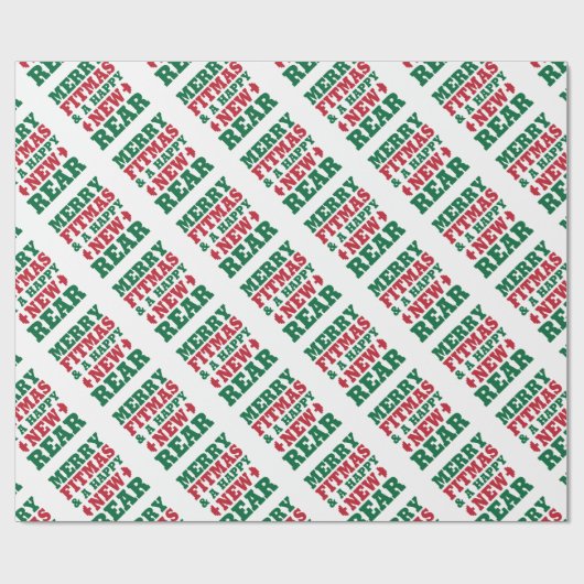 Fröhliches Fitmas Geschenkpapier (Flach)