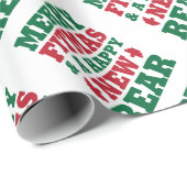 Fröhliches Fitmas Geschenkpapier (Rolleneckpunkt)